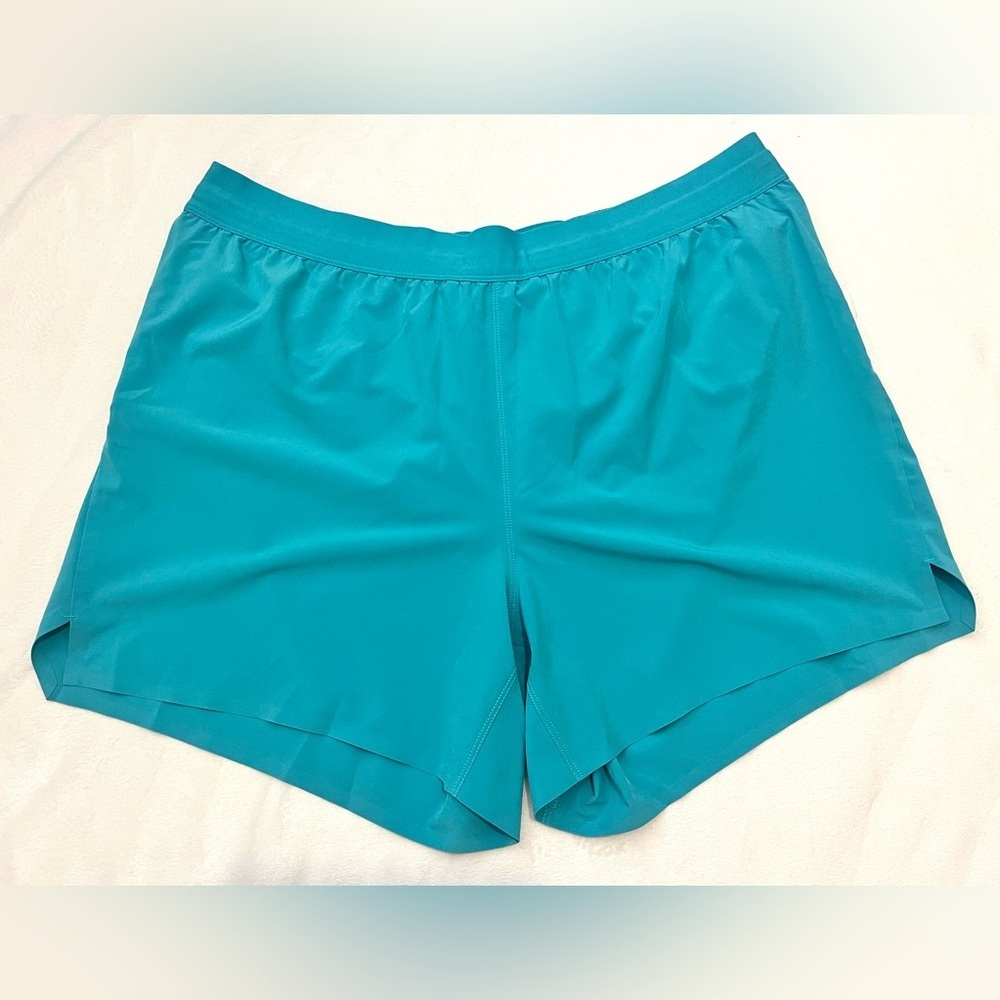 All In Motion Teal Women's Running Shorts with Zipper Pocket & Drawstrings Sz XL
